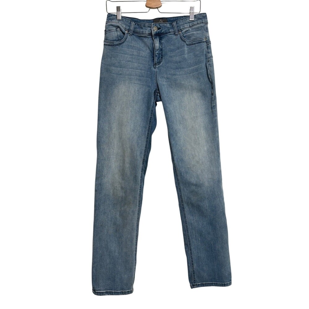 Chico's So Lifting Jeans Sz 8 Blue Straight Leg